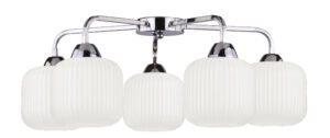 CROMADO lampa sufitowa chromowy 5x60W E27 klosz biały