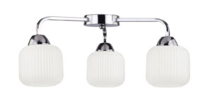 CROMADO lampa sufitowa chromowy 3x60W E27 klosz biały