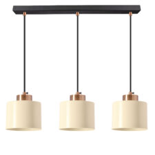 ALORA lampa wisząca czarny 3x60W E27 klosz biały