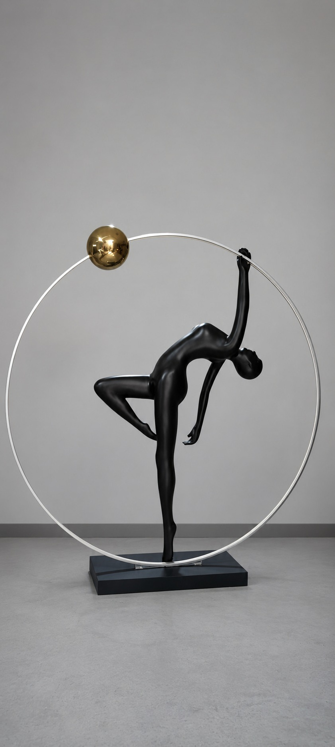 Lampa podłogowa WOMAN ARTISTIC czarna 200 cm - obrazek 4