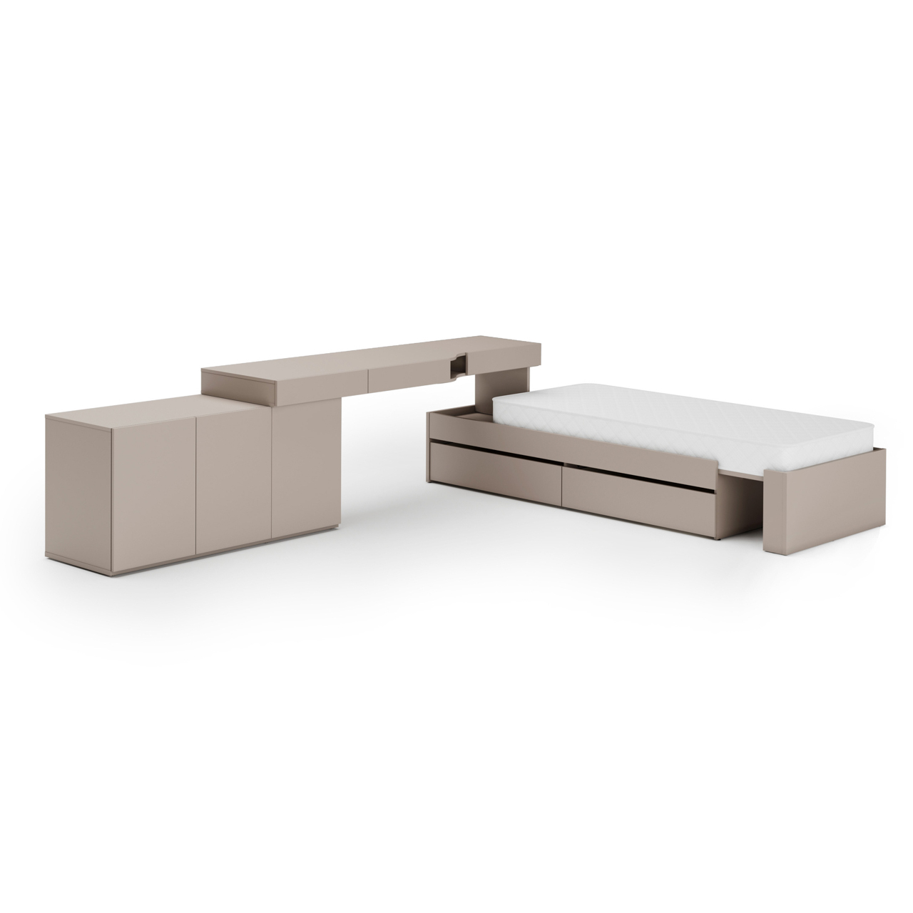 Meble młodzieżowe WOOW SET 01L szampański / clay grey