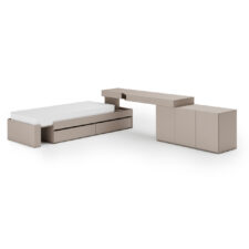 Meble młodzieżowe WOOW SET 01P szampański / clay grey