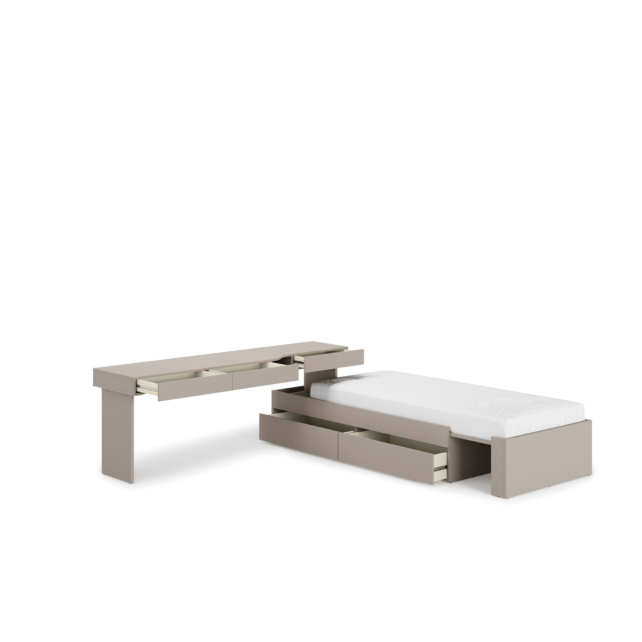 Meble młodzieżowe WOOW SET 03P szampański / clay grey - obrazek 3