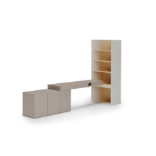 Meble młodzieżowe WOOW SET 08L szampański / dąb vincenza / clay grey