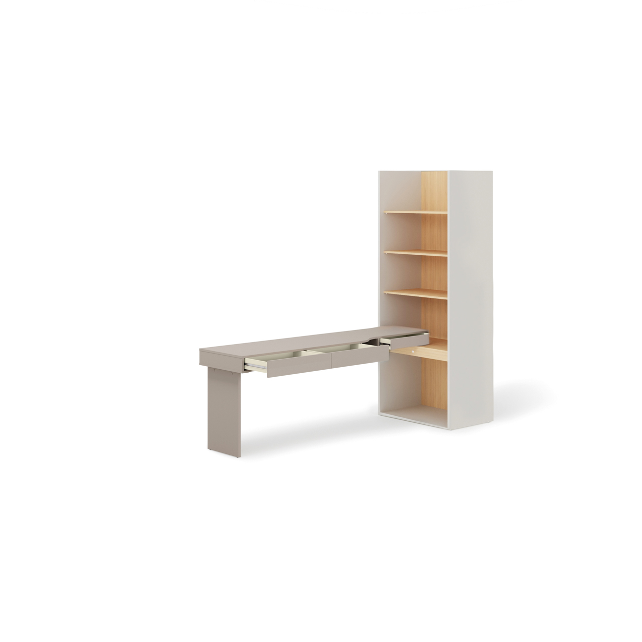 Meble młodzieżowe WOOW SET 10L szampański / dąb vincenza / clay grey - obrazek 3