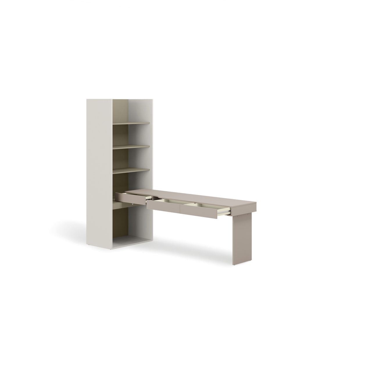 Meble młodzieżowe WOOW SET 10P szampański / clay grey / eukaliptus - obrazek 3