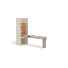 Meble młodzieżowe WOOW SET 10P szampański / dąb vincenza / clay grey
