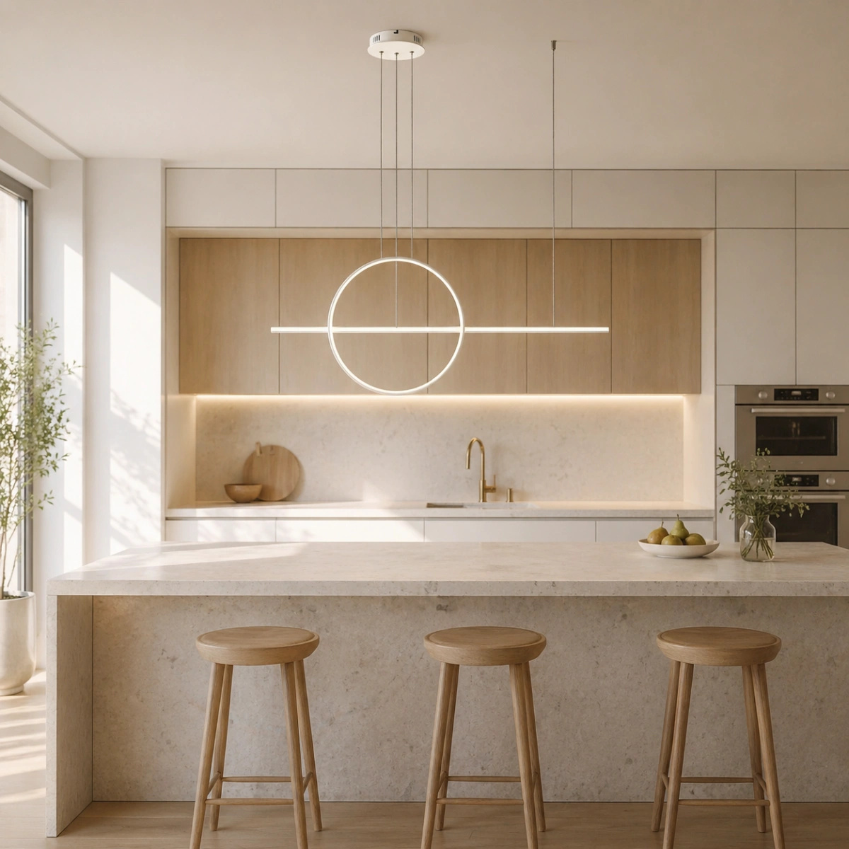 Lampa wisząca Linea No.2 100 40cm biała 3k - obrazek 3
