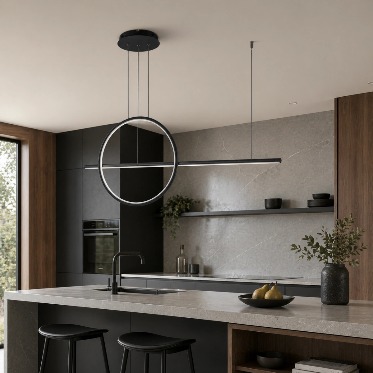 Lampa wisząca Linea No.2 100 40cm czarna 4k Dali - obrazek 3