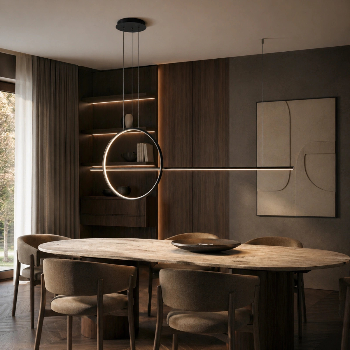 Lampa wisząca Linea No.2 120 40cm czarna 3k Dali - obrazek 4