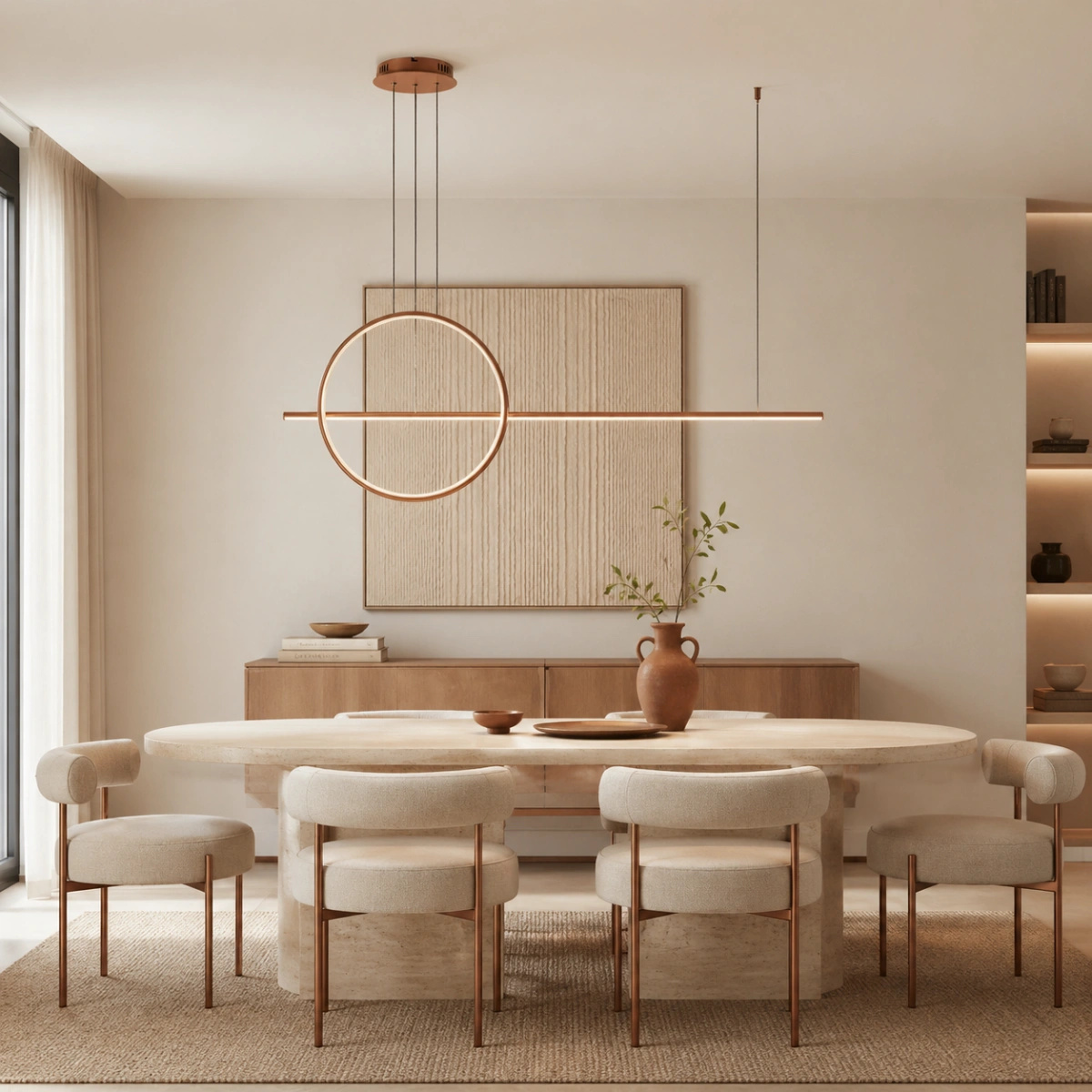 Lampa wisząca Linea No.2 120 40cm miedziana 4k DALI - obrazek 4