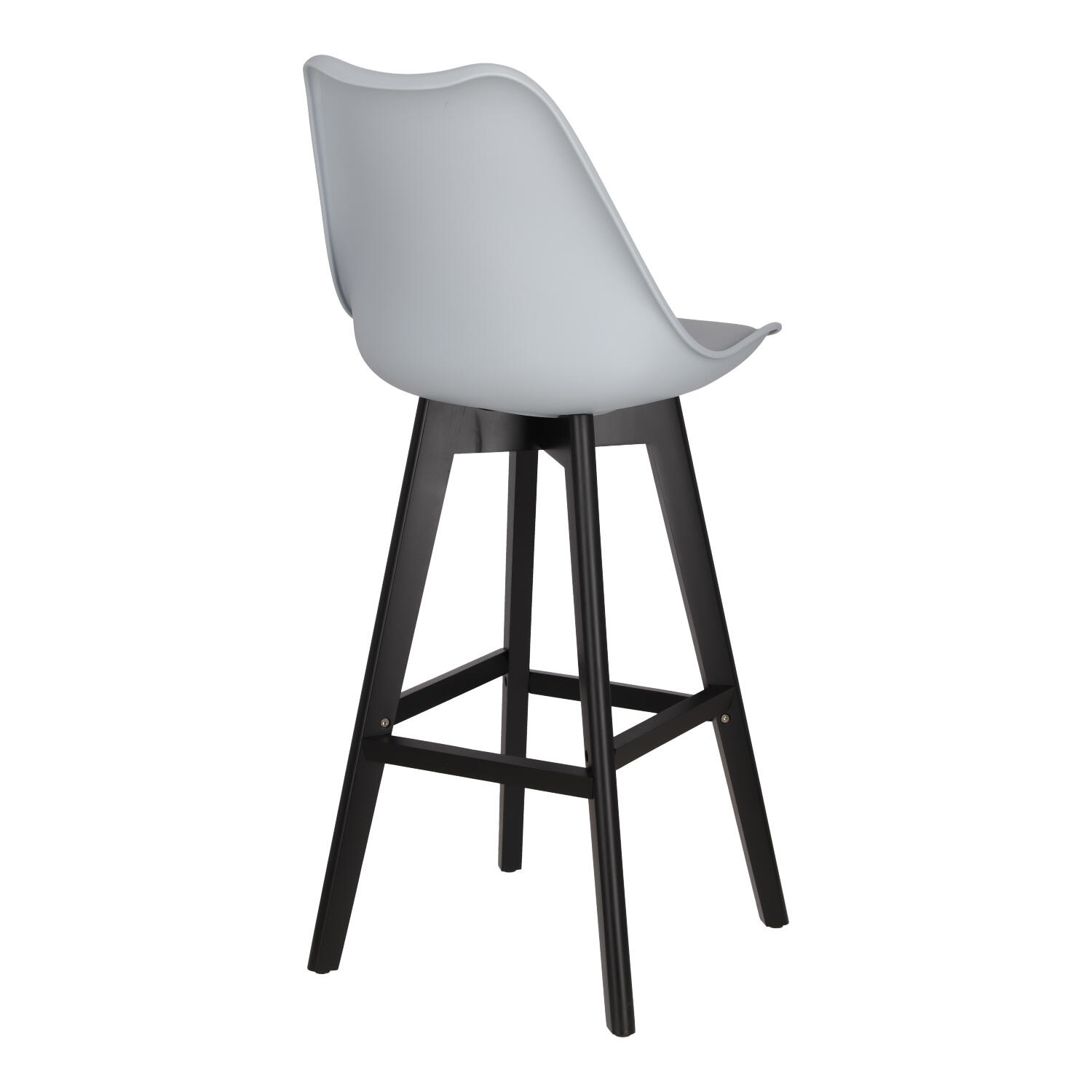 Stołek barowy Norden wood black high PP szary - obrazek 6