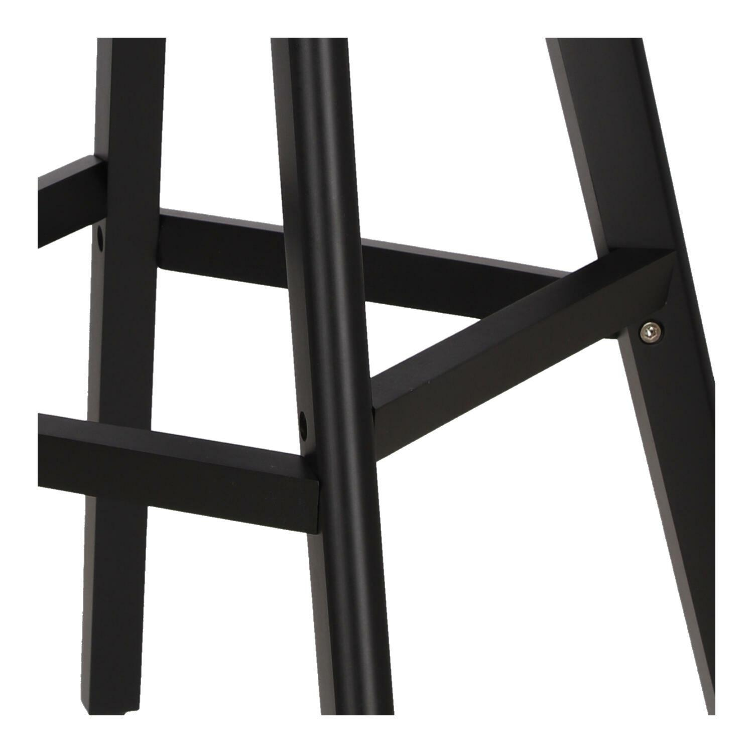 Stołek barowy Norden wood black high PP szary - obrazek 11