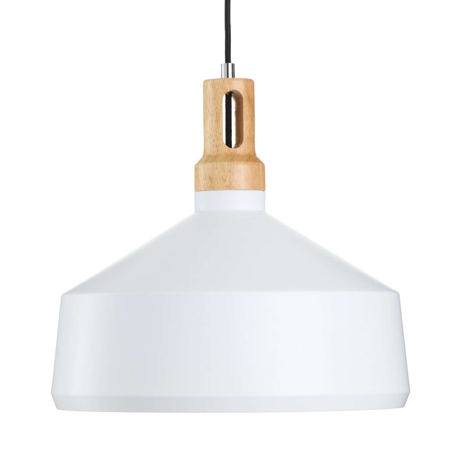 Lampa wisząca NORDIC WOODY biało drewniana 35 cm - obrazek 4