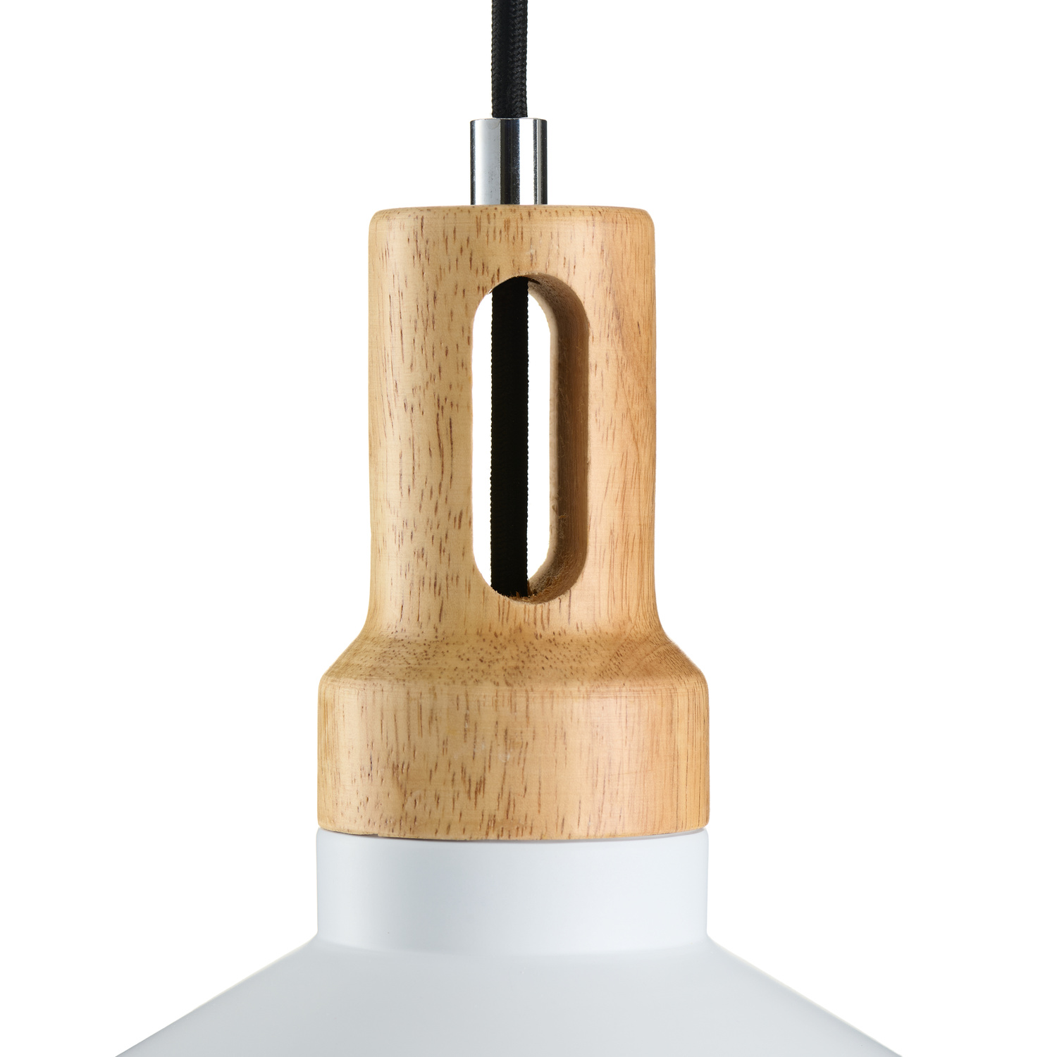 Lampa wisząca NORDIC WOODY biało drewniana 35 cm - obrazek 8