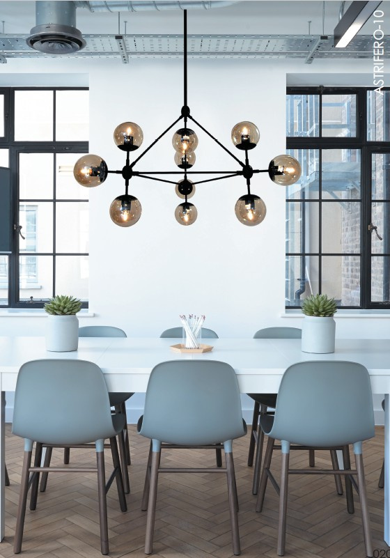 Lampa wisząca ASTRIFERO-10 bursztynowo czarna 90 cm - obrazek 4