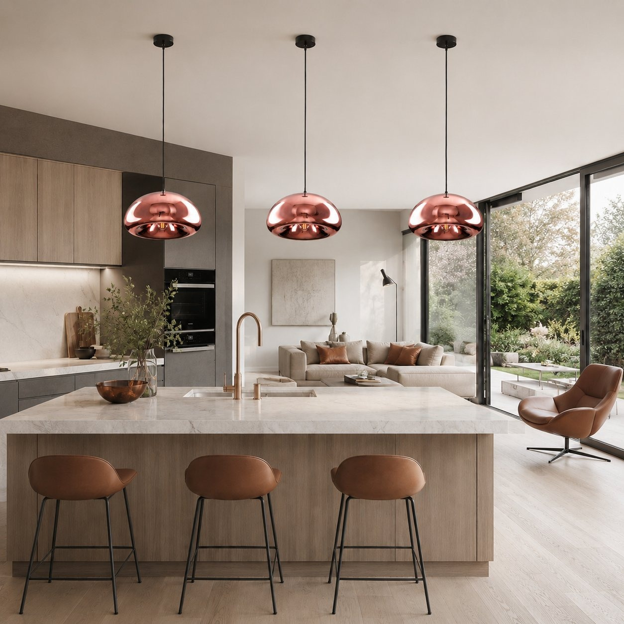 Lampa wisząca VICTORY GLOW M miedziana 30 cm - obrazek 3