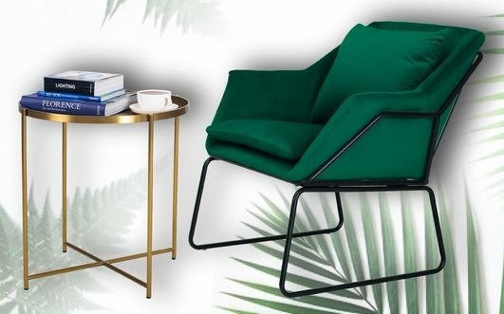 Fotel salonowy FLUENCE ciemna zieleń – nowoczesna elegancja i przytulny design - obrazek 3