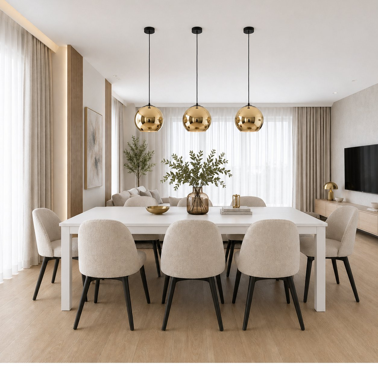Lampa wisząca MIRROR GLOW - M złota 30 cm - obrazek 3