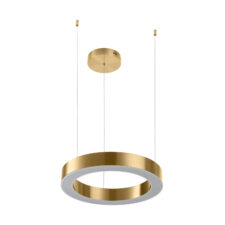 Nowoczesna lampa wisząca CIRCLE 40 LED mosiądz szczotkowany, minimalistyczna elegancja