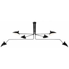 Lampa wisząca CRANE-6P czarna 280 cm