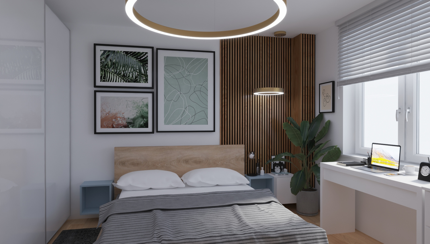 Lampa wisząca CIRCLE 120 LED mosiądz szczotkowany 120 cm - obrazek 4