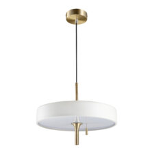 Designerska lampa sufitowa ARTDECO biało-złota 35 cm