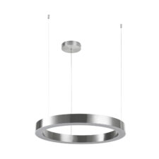 Designerska lampa wisząca CIRCLE 60 LED nikiel 60 cm minimalistyczna elegancja do wnętrz