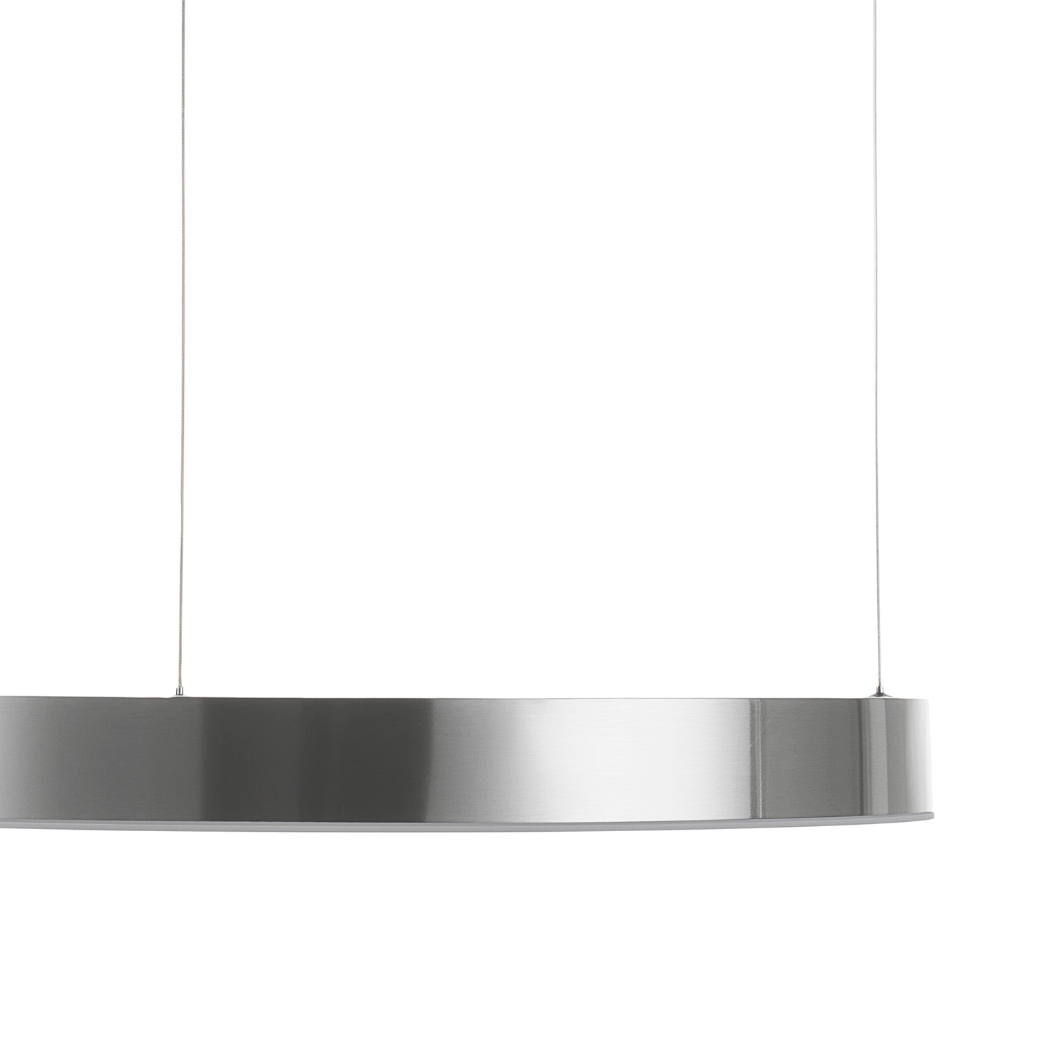 Designerska lampa wisząca CIRCLE 60 LED nikiel 60 cm minimalistyczna elegancja do wnętrz - obrazek 8