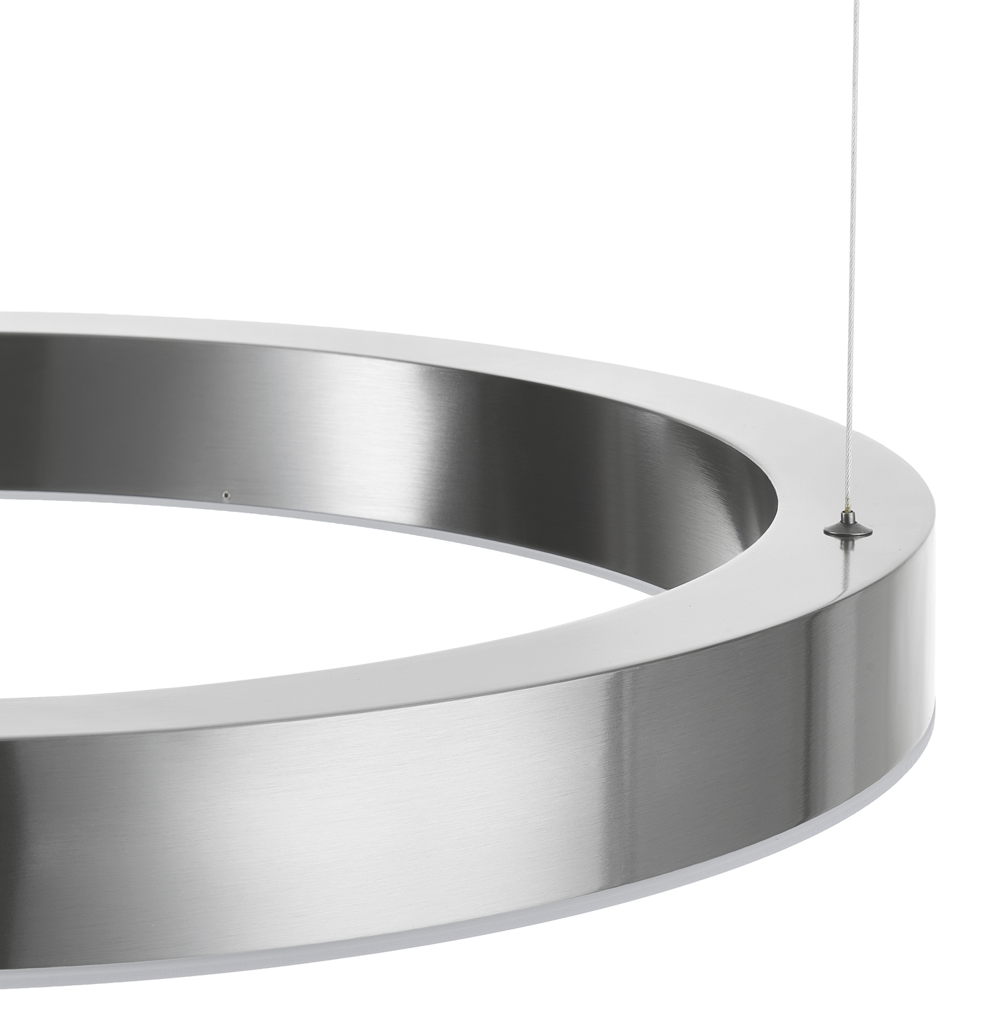 Designerska lampa wisząca CIRCLE 60 LED nikiel 60 cm minimalistyczna elegancja do wnętrz - obrazek 11