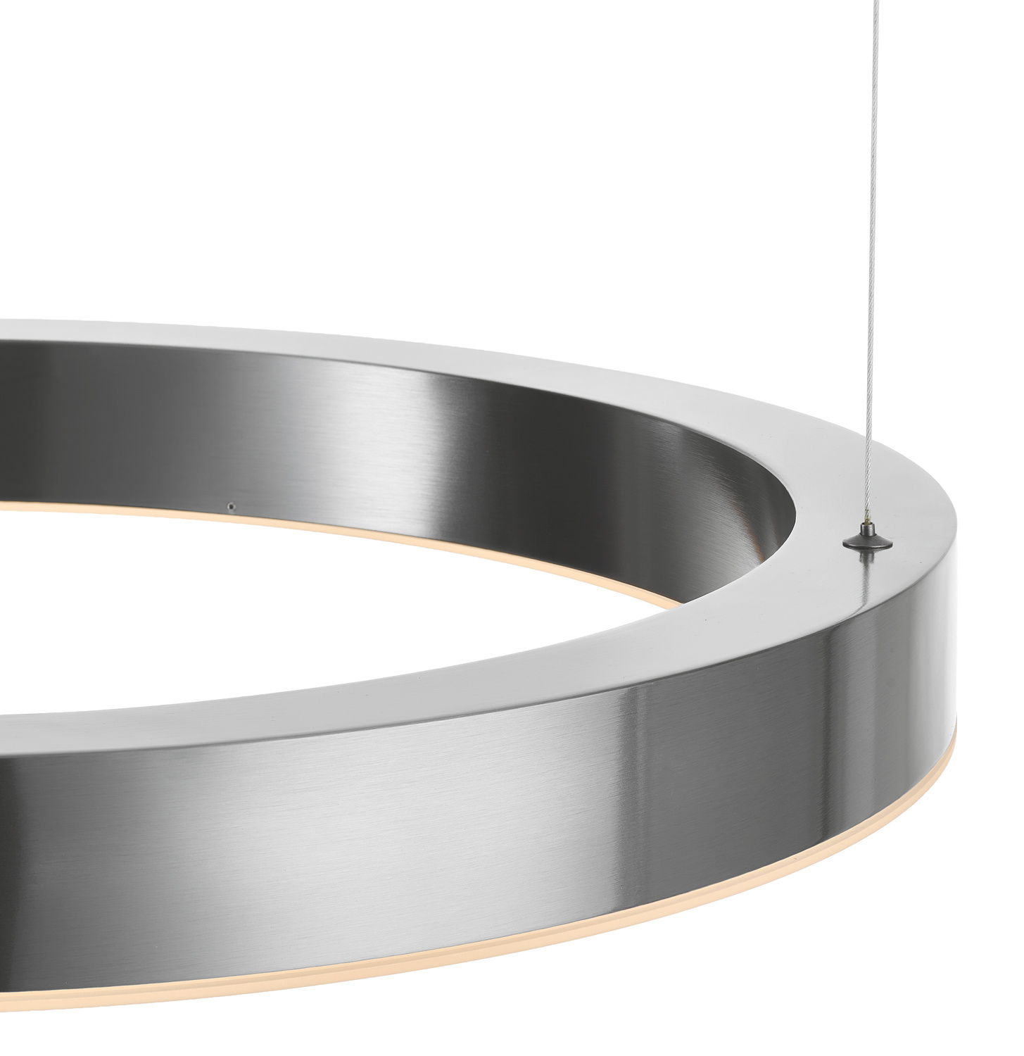 Designerska lampa wisząca CIRCLE 60 LED nikiel 60 cm minimalistyczna elegancja do wnętrz - obrazek 12
