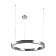 Elegancka lampa ring CIRCLE 80 LED nikiel szczotkowany do nowoczesnego wnętrza