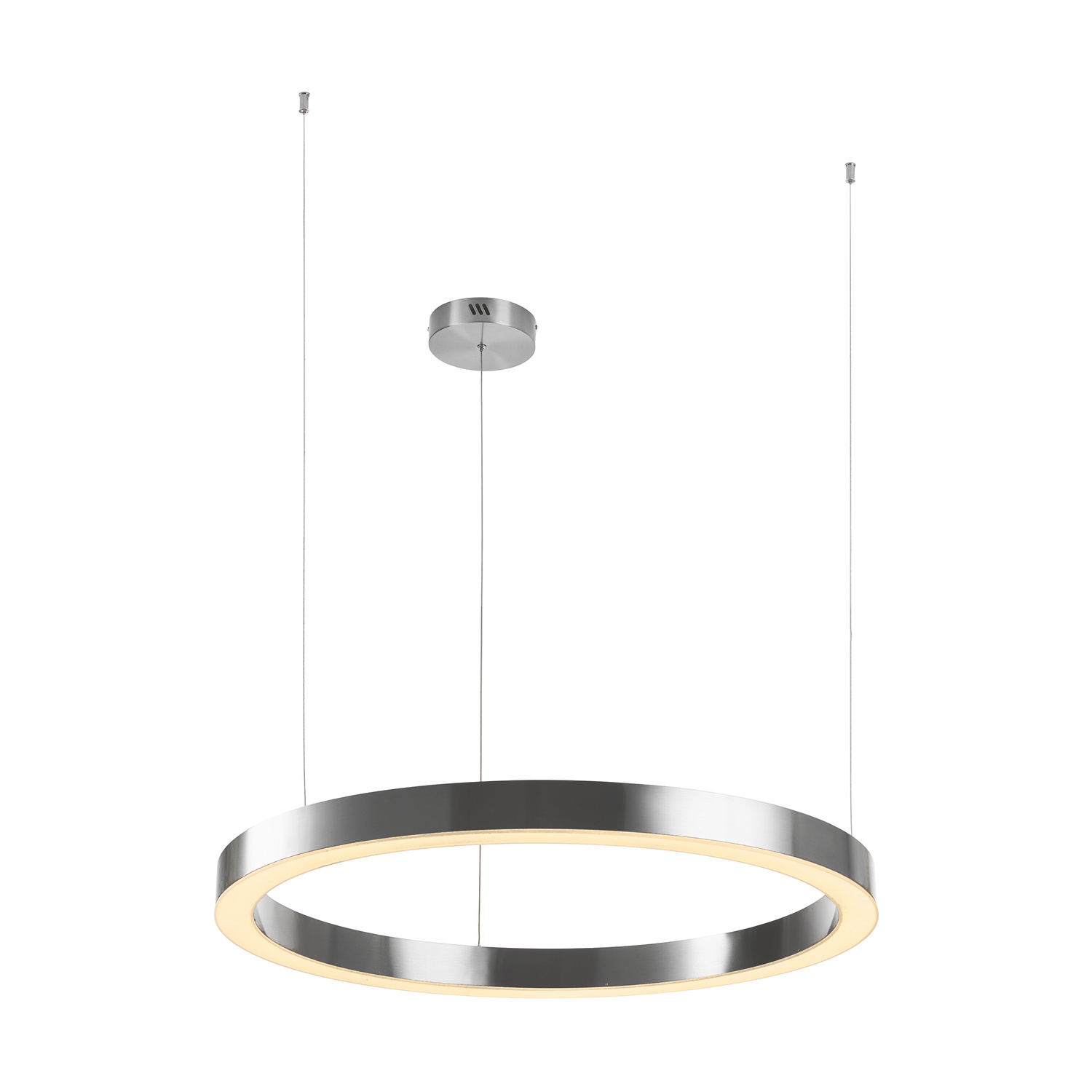 Elegancka lampa ring CIRCLE 80 LED nikiel szczotkowany do nowoczesnego wnętrza - obrazek 7