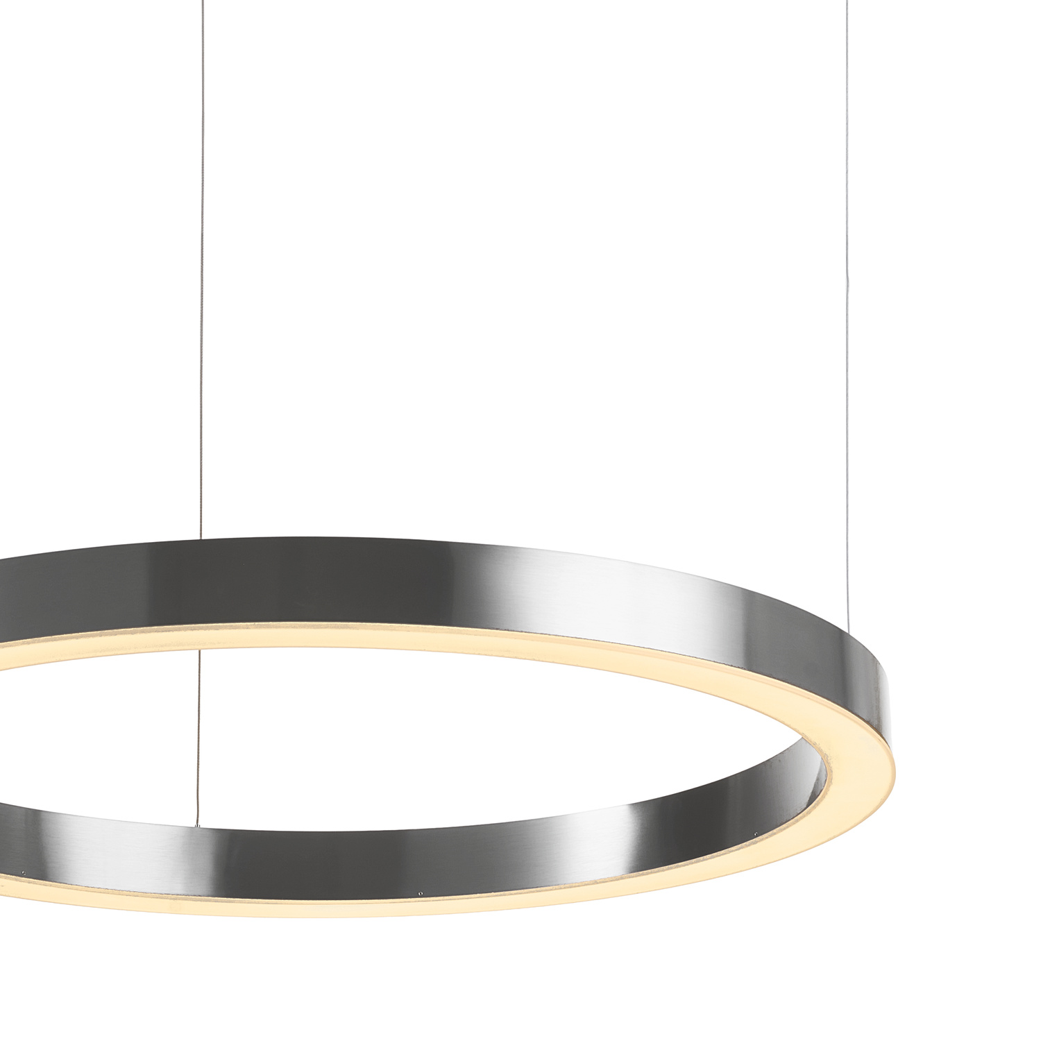 Elegancka lampa ring CIRCLE 80 LED nikiel szczotkowany do nowoczesnego wnętrza - obrazek 8