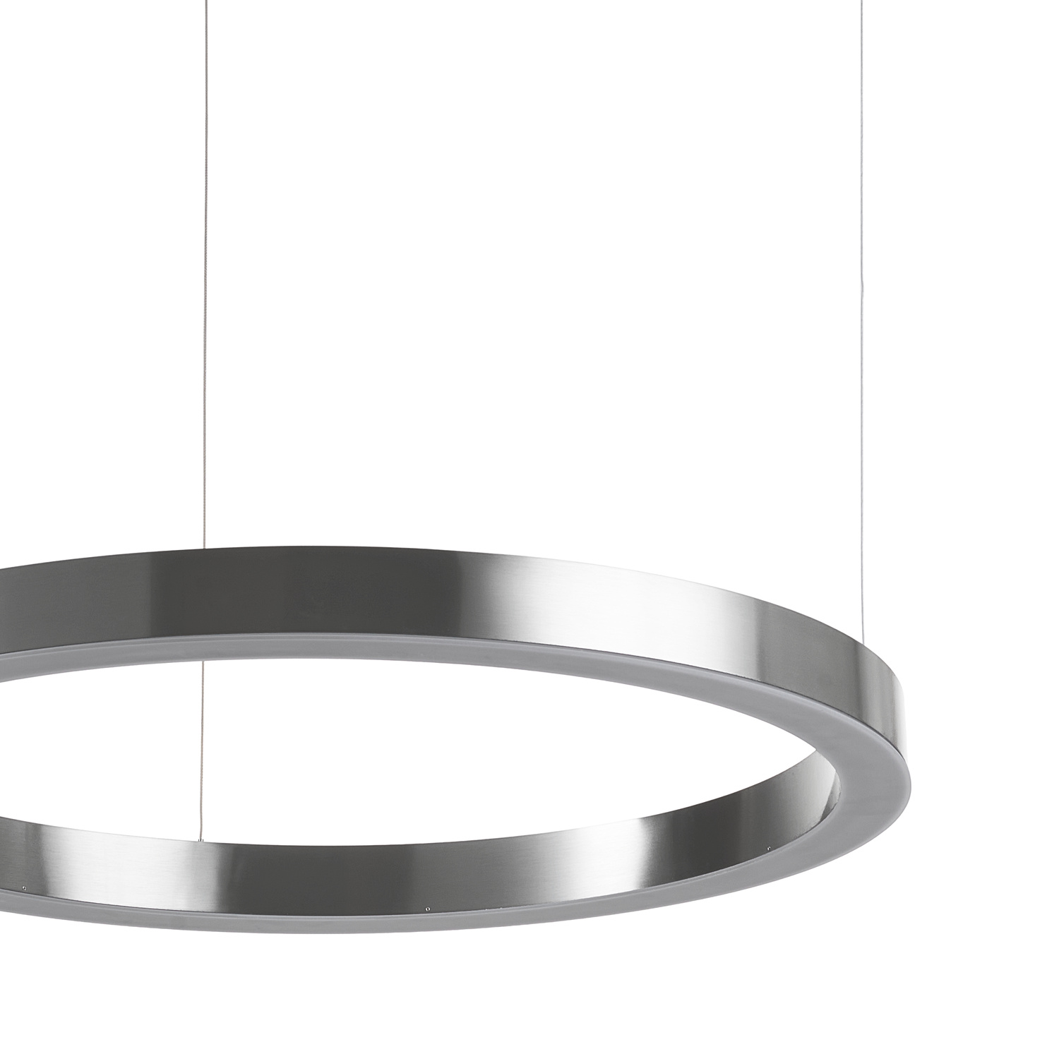 Elegancka lampa ring CIRCLE 80 LED nikiel szczotkowany do nowoczesnego wnętrza - obrazek 9