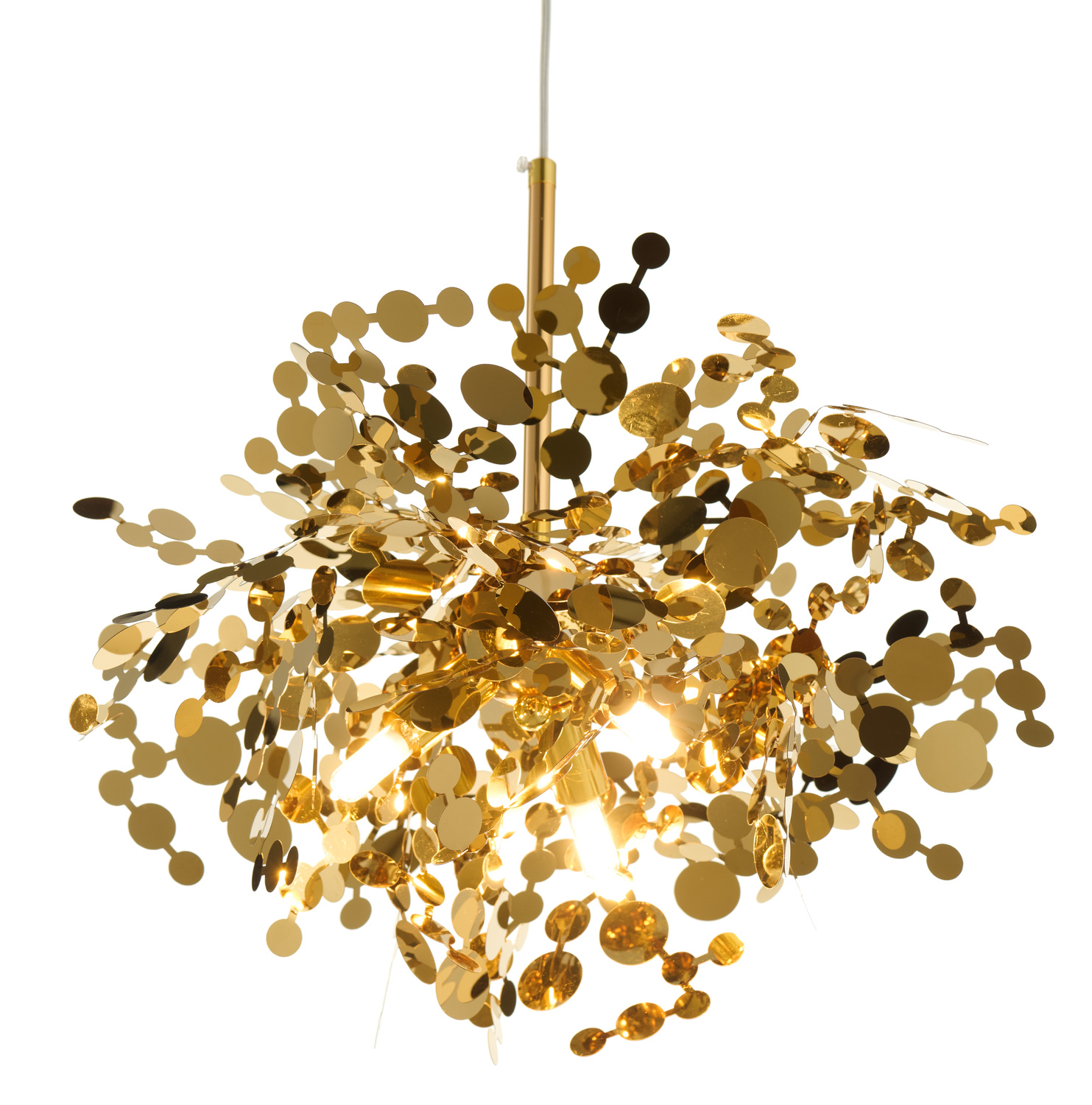 Lampa wisząca MONETTI złota 40 cm - obrazek 12