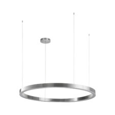 lampa wisząca LED CIRCLE 120 nikiel szczotkowany, designerski ring do przestronnych pomieszczeń