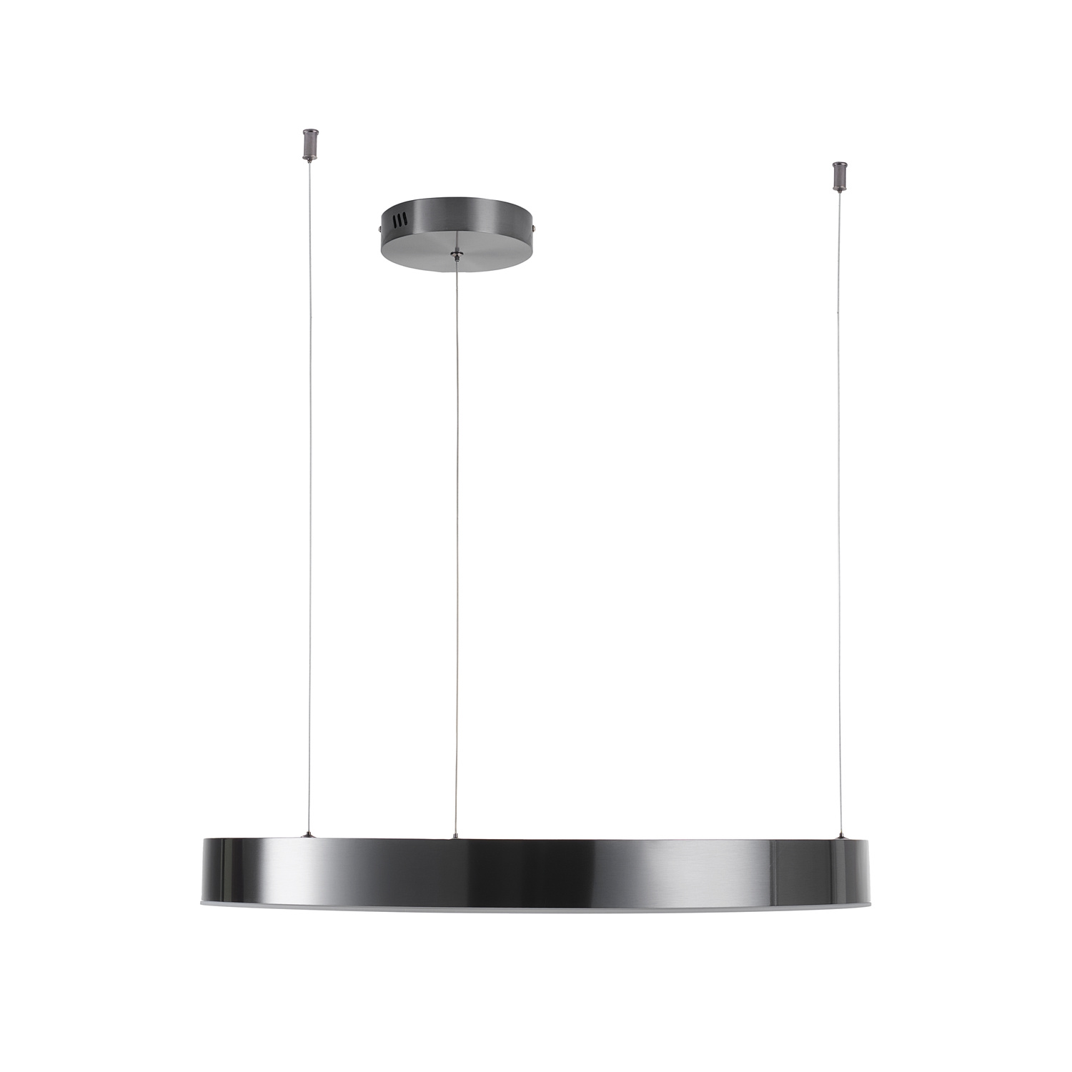 Stylowa lampa wisząca LED CIRCLE 60 cm tytan szczotkowany do sypialni lub salonu - obrazek 9