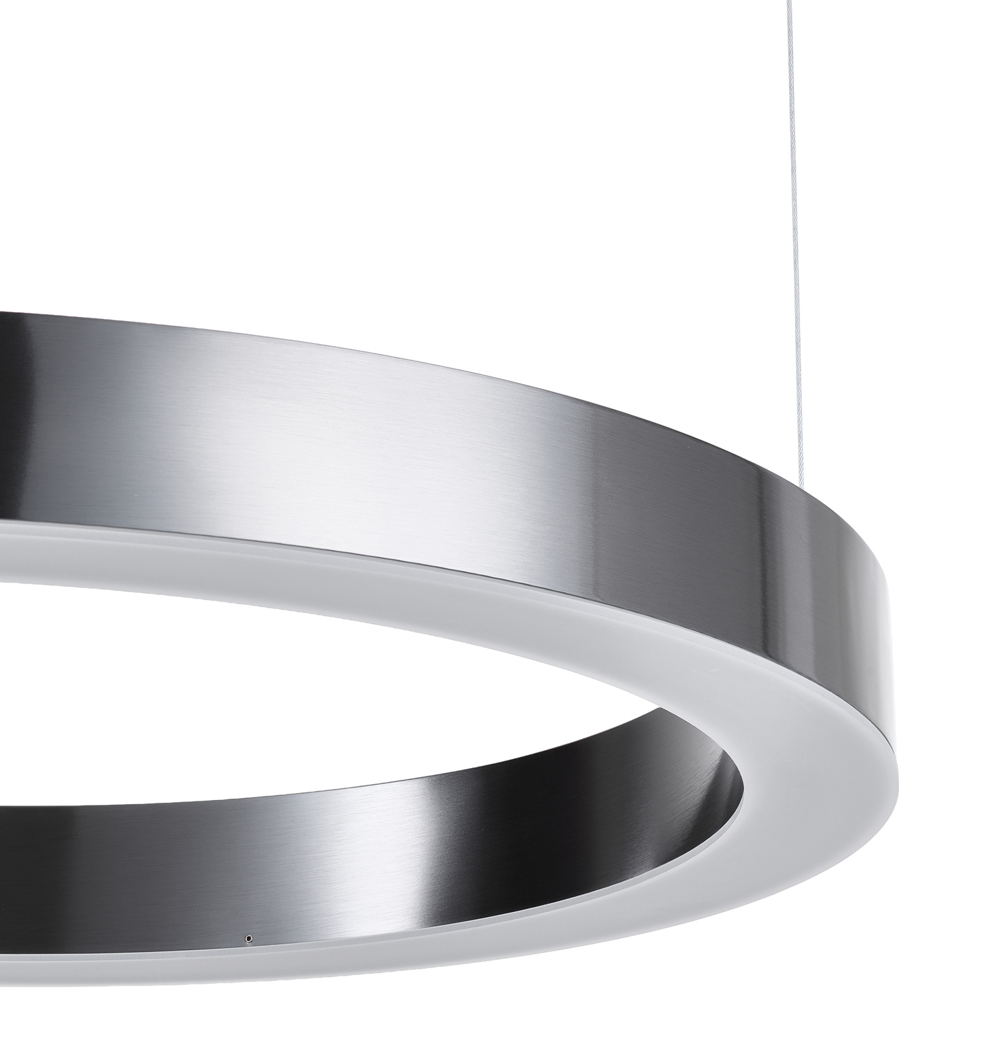 Stylowa lampa wisząca LED CIRCLE 60 cm tytan szczotkowany do sypialni lub salonu - obrazek 12