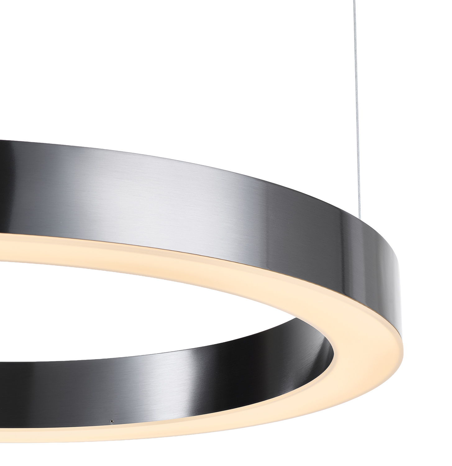 Stylowa lampa wisząca LED CIRCLE 60 cm tytan szczotkowany do sypialni lub salonu - obrazek 13