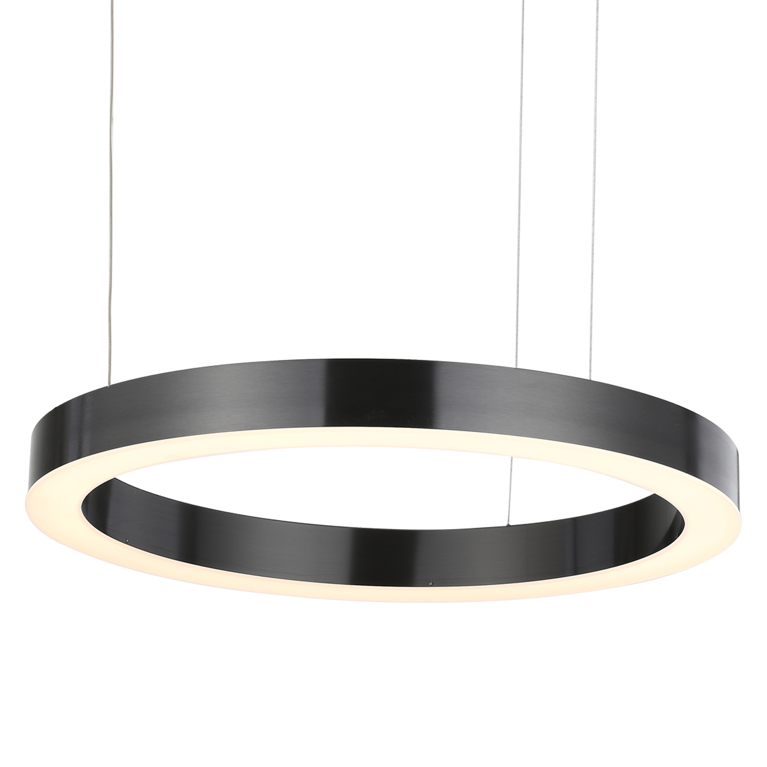 Stylowa lampa wisząca LED CIRCLE 60 cm tytan szczotkowany do sypialni lub salonu - obrazek 18