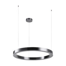 Nowoczesna lampa wisząca CIRCLE 80 LED tytan szczotkowany do salonu i sypialni