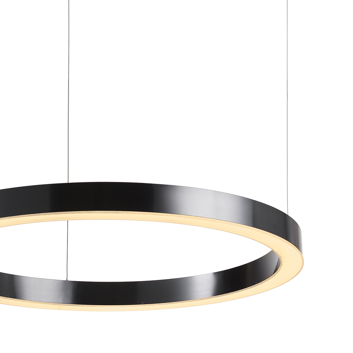 Nowoczesna lampa wisząca CIRCLE 80 LED tytan szczotkowany do salonu i sypialni - obrazek 5