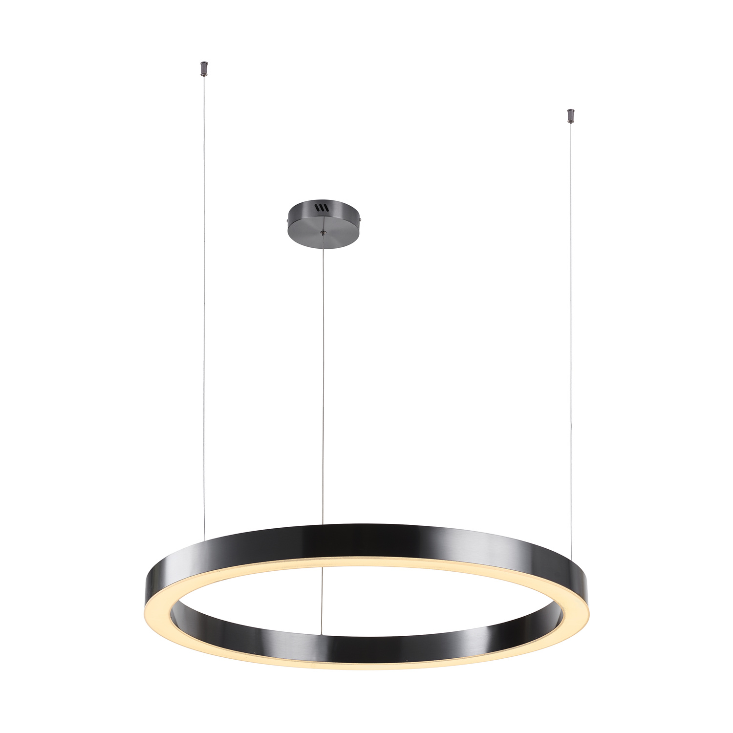 Nowoczesna lampa wisząca CIRCLE 80 LED tytan szczotkowany do salonu i sypialni - obrazek 7