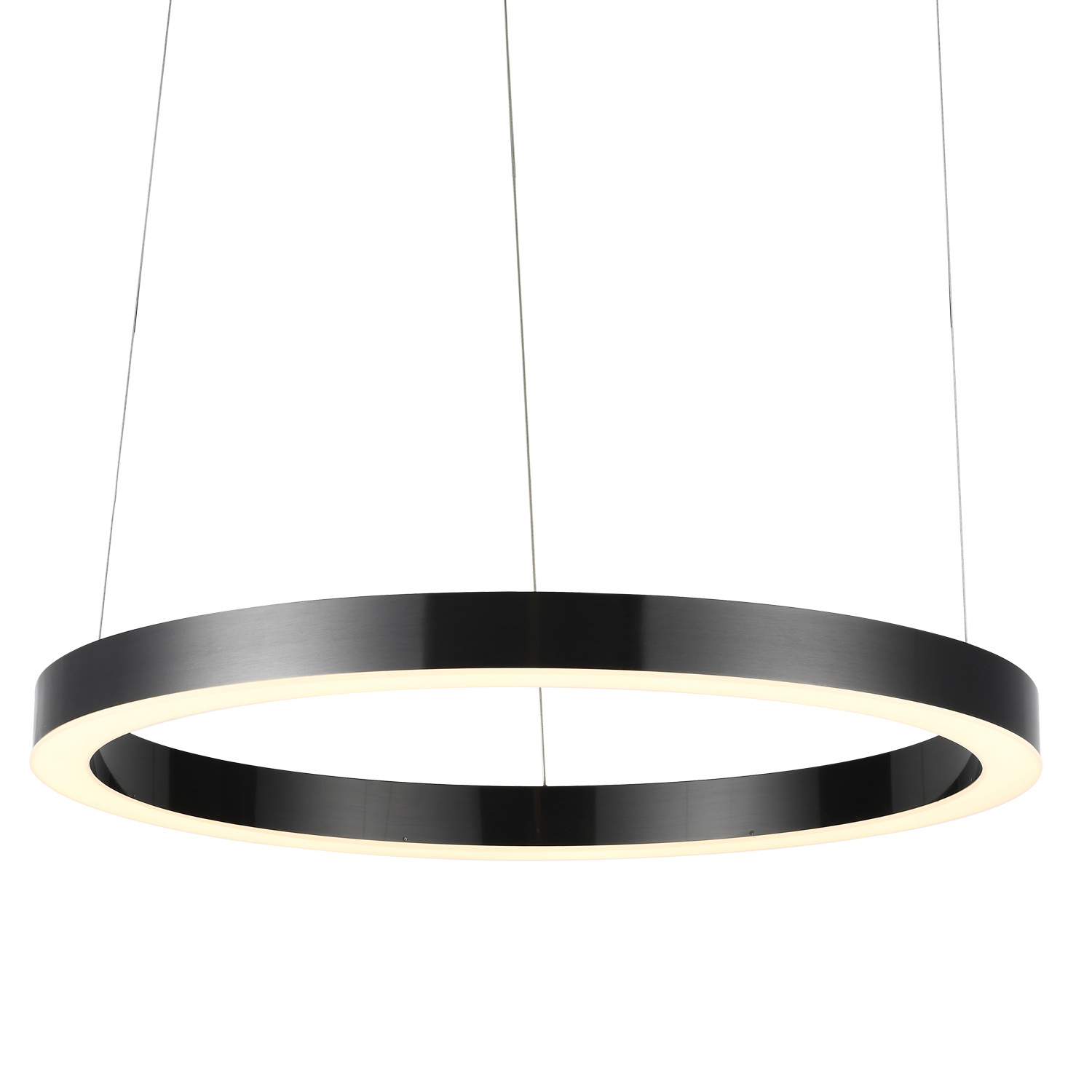 Nowoczesna lampa wisząca CIRCLE 80 LED tytan szczotkowany do salonu i sypialni - obrazek 9