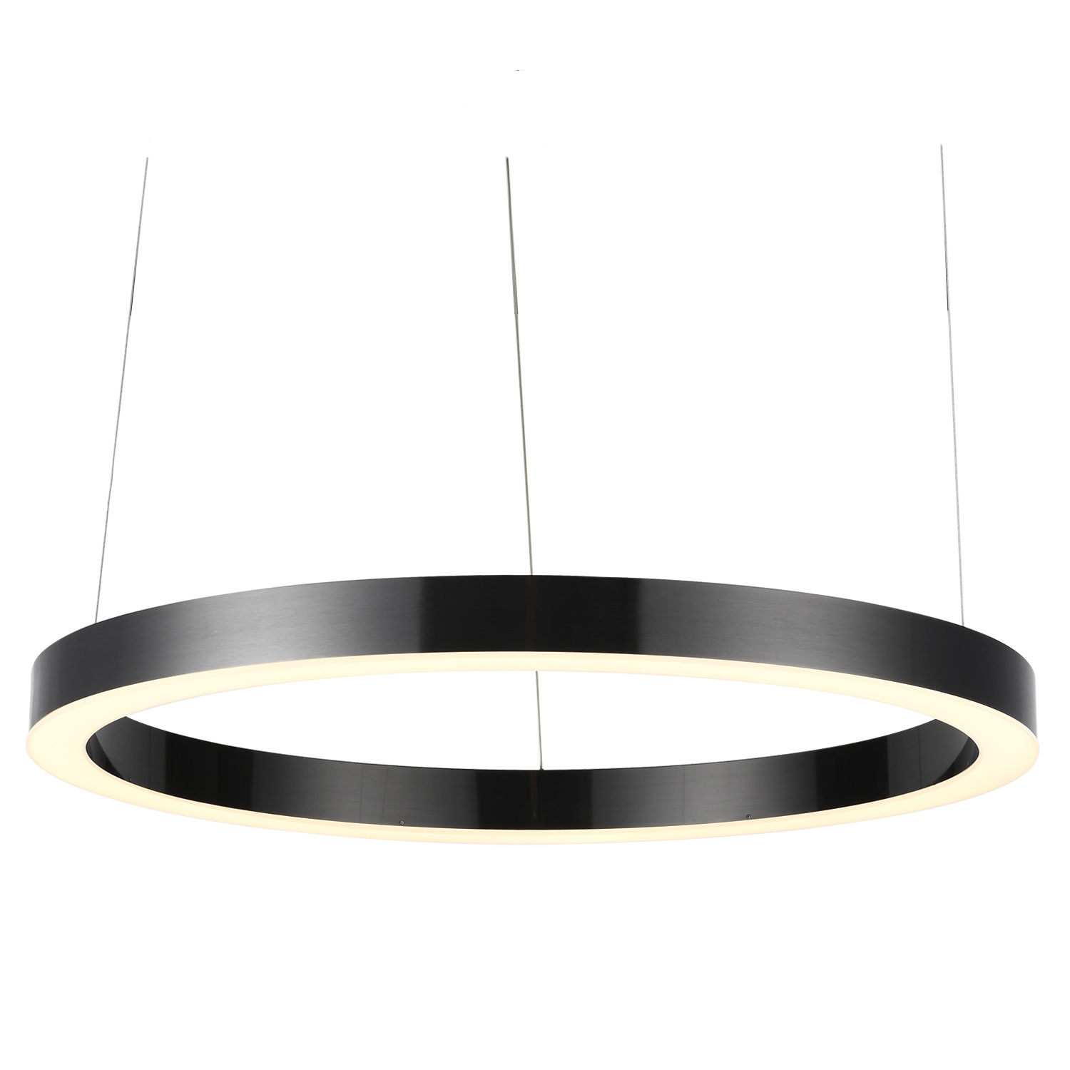 Nowoczesna lampa wisząca CIRCLE 80 LED tytan szczotkowany do salonu i sypialni - obrazek 10