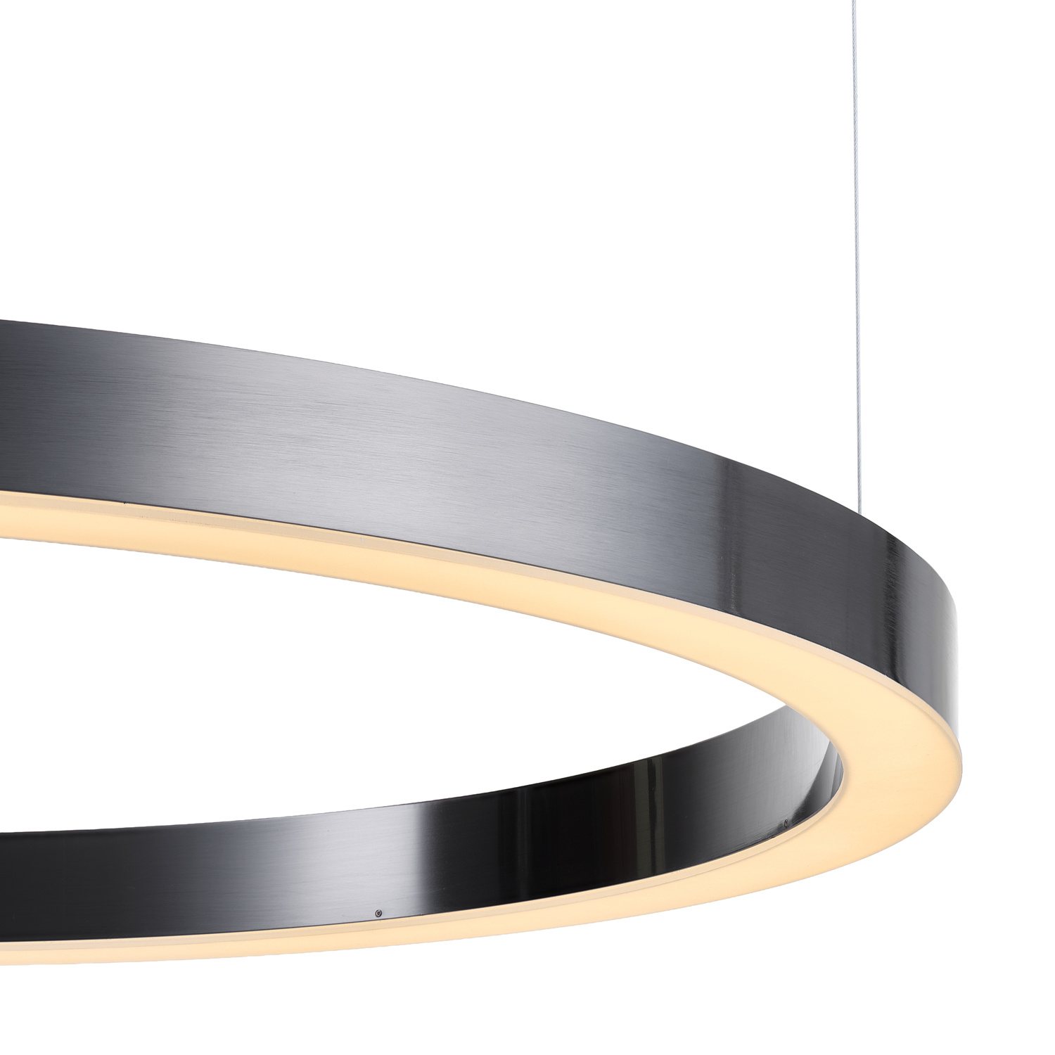 Lampa wisząca CIRCLE LED 100 cm – designerski tytanowy ring, wisząca lampa do salonu i loftu - obrazek 10