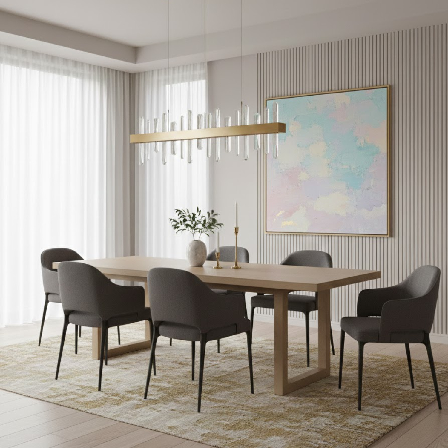 Lampa wisząca ARCTIC LED złota 100 cm - obrazek 3