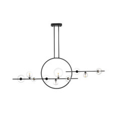 Lampa wisząca ORION DOUBLE czarna 145 cm