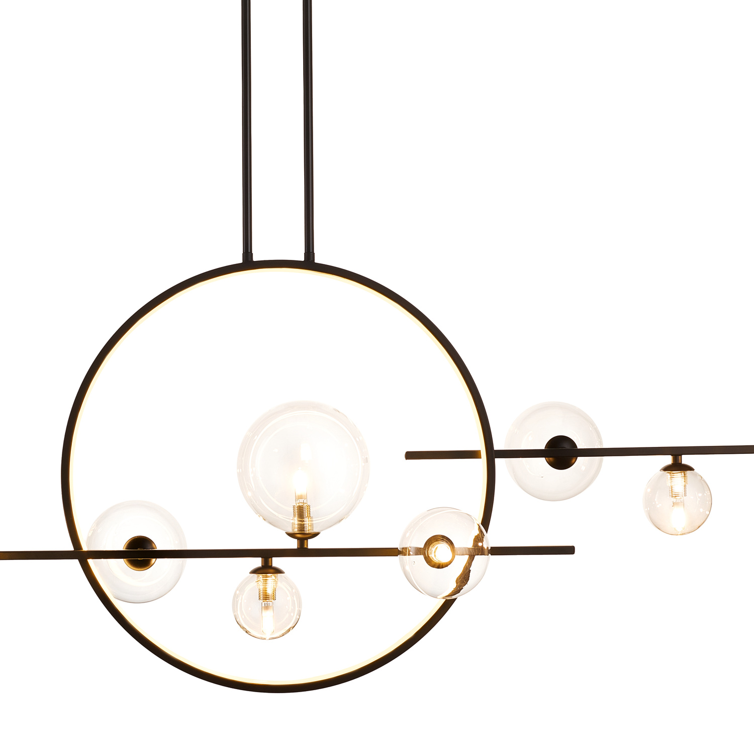 Lampa wisząca ORION DOUBLE czarna 145 cm - obrazek 6